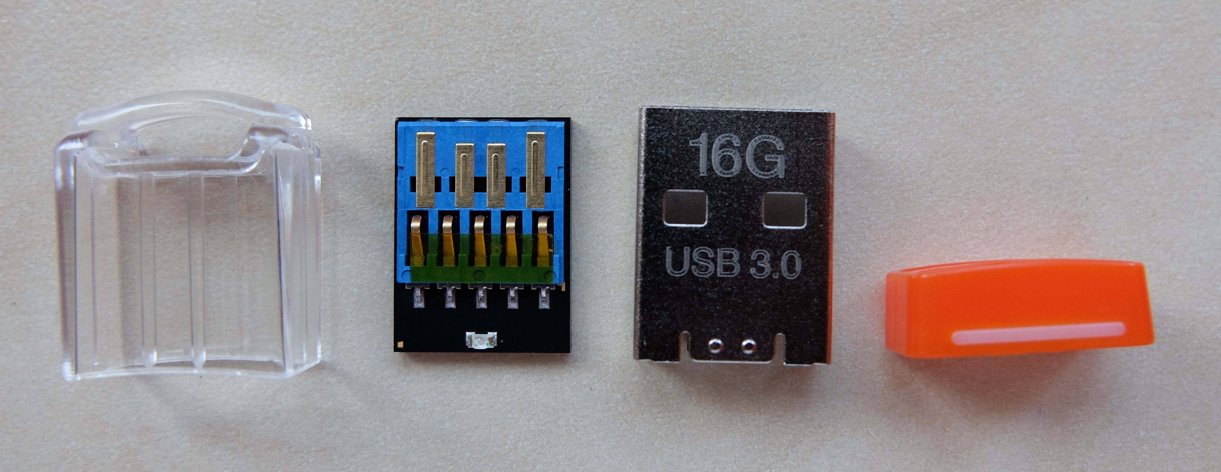 Disassembled Low Profile USB