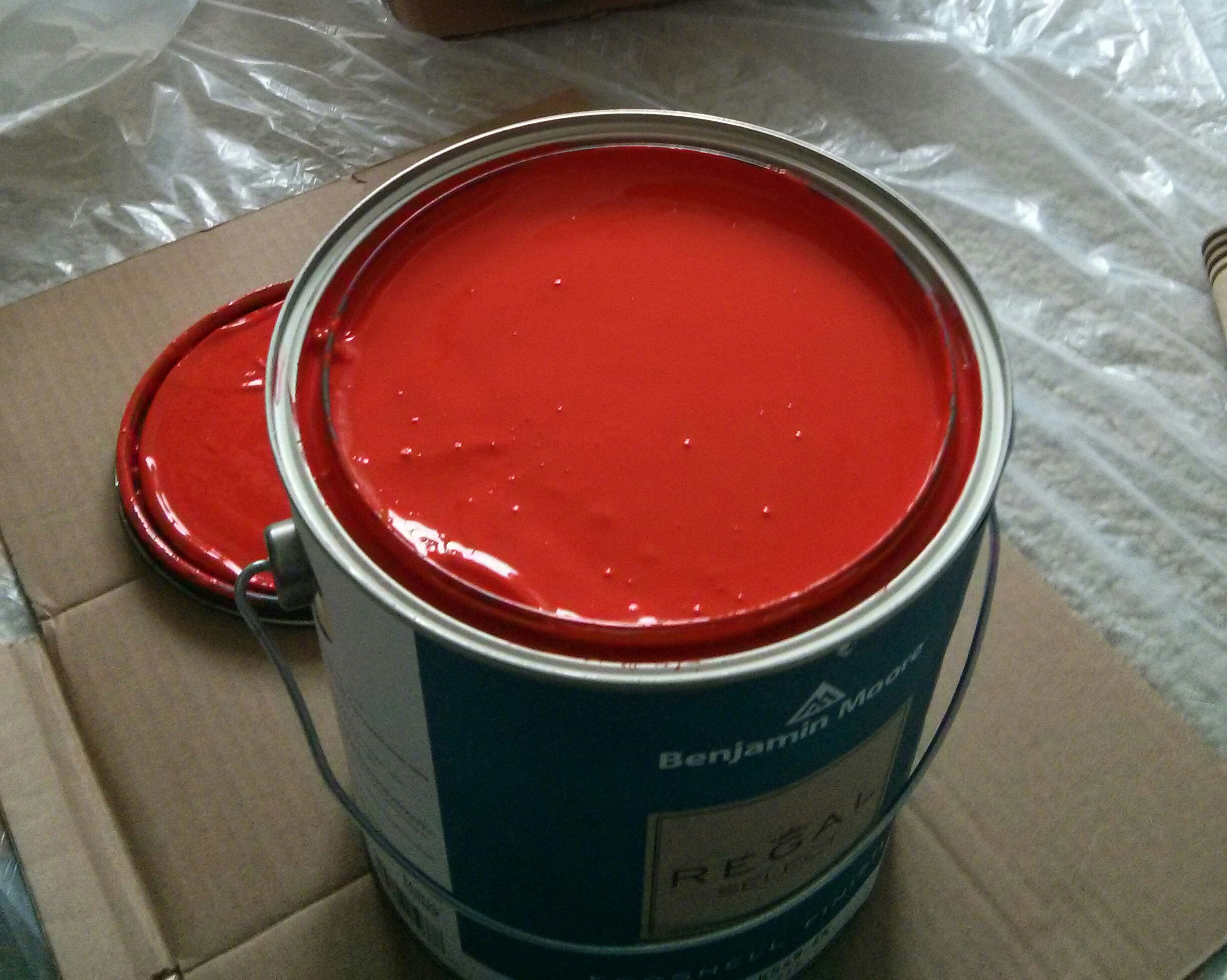 Open paint can