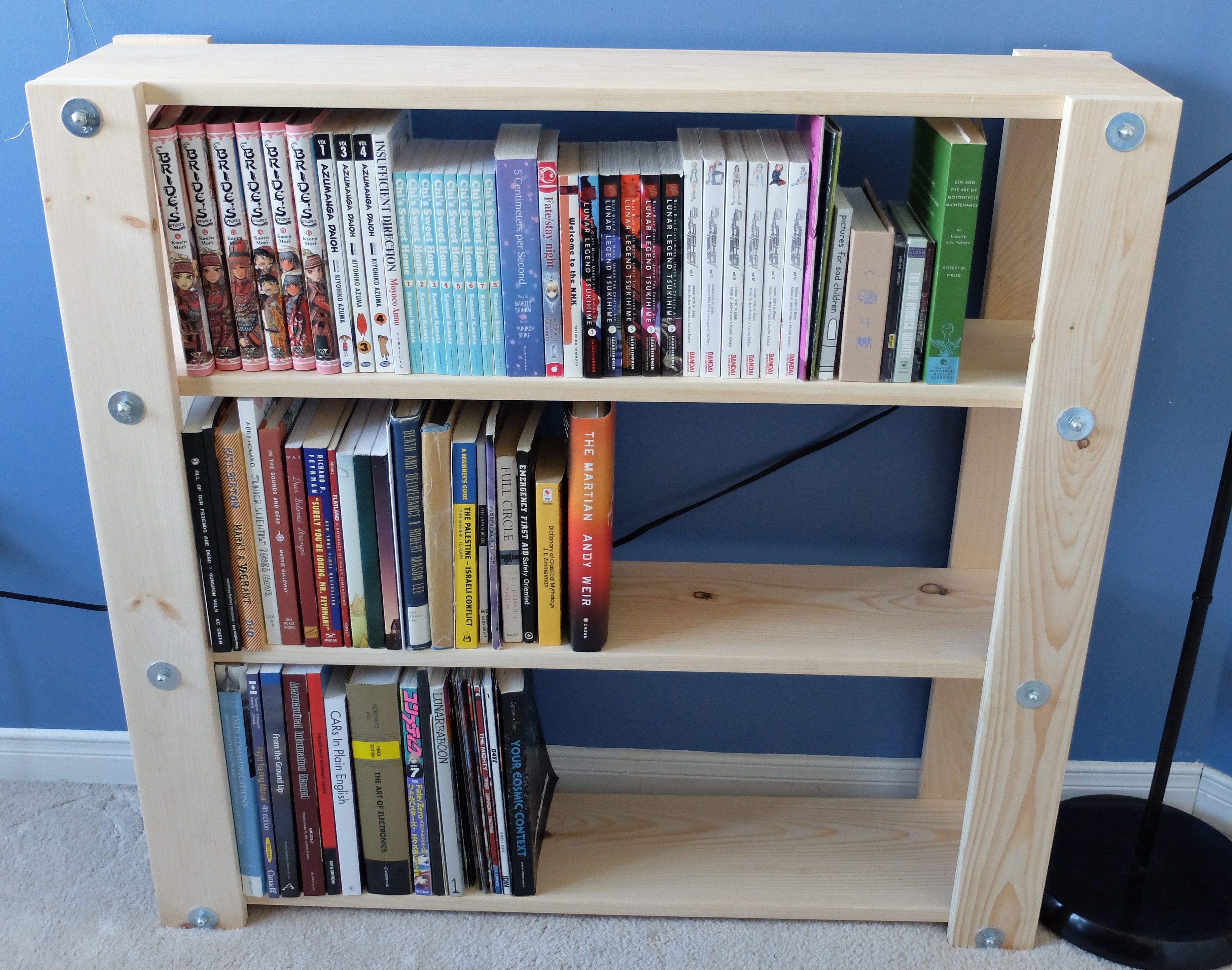 Completed bookshelf